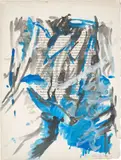 Georg Baselitz, Möwe, 1971, Aquarell auf Papier (Buchseite)