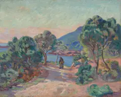 Armand Guillaumin, La Baie d’Agay, Um 1895, Öl auf Leinwand. Doubliert