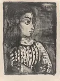 Jacqueline de profil by Pablo Picasso, 1958, Lithografie auf Arches-Velin, sold May 2024