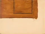 Robert Motherwell, Mural Sketch“ (Open No. 3: In Raw Sienna with Charcoal Line), 1967, Acryl, Kohle und Graphit auf Malkarton