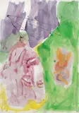 Georg Baselitz, Ohne Titel, 1997, Gouache, Tusche und Bleistift auf Papier