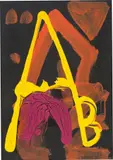 AB 1 by A. R. Penck, 1983, Kunstharz auf Leinwand, sold Nov 2024