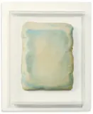 Gotthard Graubner, Ohne Titel, 1963, Öl auf Leinwand, über Synthetikwatte, auf bemalter Spanholzplatte montiert, unter Plexiglashaube