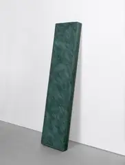 Untitled (Plank) by John McCracken, Um 1970, Emaille auf Holzrelief, sold Dec 2023