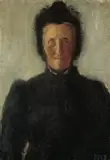 Paula Modersohn-Becker, Brustbild einer alten Frau mit Haube, 1897, Öl auf Karton, auf Pappe aufgezogen