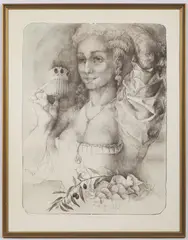 Marina Richter, Lady with a Comb, 1994, lithography, paper