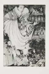 Marina Richter, The Last Marche for Colombine, 1993, etching, lithography, paper