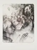 Marina Richter, Ship of Fools - Hommage a H. Bosch, 1995, etching, lithography, paper