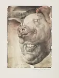 Oldřich Kulhánek, More Heads, More Reason, 1990, lithography, paper