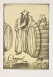 Adolf Born, By the Cask, 1990s, lithography on paper
