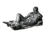 Vincenc Makovský, Man's Nude, patinated bronze