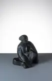 Otto Gutfreund, Sitting Woman, 1927, patinated bronze