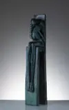 Jiří Netík, Woman on a Chair, patinated bronze