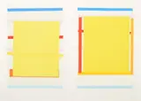 Imi Knoebel, Untitled, Lithograph Diptych with Hand Stenciling