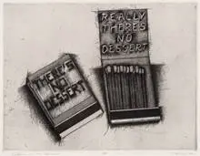 Richard Prince, Really There's No Dessert (Matchbook series), 1974, Etching and aquatint on paper