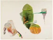 John Altoon, Untitled, 1961, Pastel, gouache, and acrylic on illustration board