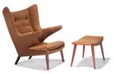 Papa chair and ottoman (2) by Hans J. Wegner, 1951-53, A. P. Stolen, sold May 2014