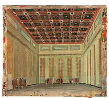 Herman Sachs, Presentation for City Hall, c. 1926, Gouache and pencil on paper board