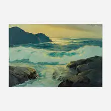 Philip Shumaker, Seascape, oil on canvas