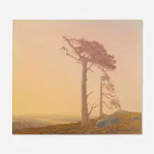 Old Patriarch Pine by Ferdinand Burgdorff, 1948, watercolor on paper, sold May 2022