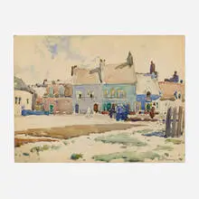 Roy Brown, Étaples, France, 1958, watercolor on paper
