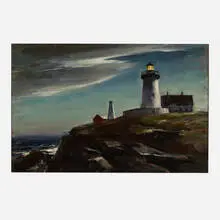 John Fulton Folinsbee, Pemaquid Light, oil on Masonite