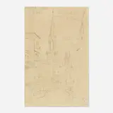 Telemaco Signorini, Broad Street Bath, graphite on paper