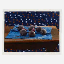 John Stuart Ingle, Six Beets, Starry Sky, 1996, gouache on paper