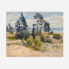 Untitled (Dune Scene) by Harold Harrington Betts, c. 1920, oil on linen, sold May 2022