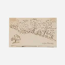 Untitled by Milton Avery, 1951, ink on paper, sold May 2022