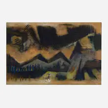 Jean Xceron, Painting #3, 1957, oil on canvas