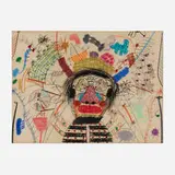 Roy De Forest, Drawing, 1975, pastel and graphite on paper