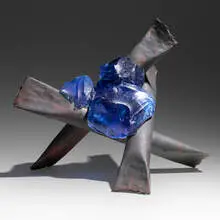 Claire Falkenstein, Untitled (Fusion), c. 1975, welded copper, fused glass