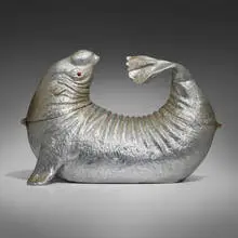 Sea Lion double champagne bucket by Arthur Court, sold May 2025