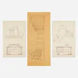 Frank Lloyd Wright, Three plates from the Wasmuth portfolio, 1911, lithograph