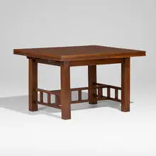 Dining table by attribution Francis Jourdain, c. 1915, mahogany, sold May 2025