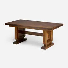 Charles Dudouyt, Dining table, c. 1940, mahogany