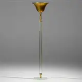 attribution Pietro Chiesa, Floor lamp, c. 1940, glass, brass