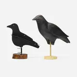 Folk Art, Crow decoys, set of two