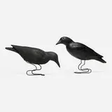 Folk Art, Crow decoys, set of two