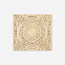 Seed Pod architectural panel by Dankmar Adler and Louis Sullivan, painted cast plaster, sold May 2025