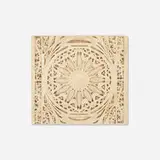 Seed Pod architectural panel by Dankmar Adler and Louis Sullivan, painted cast plaster, sold May 2025