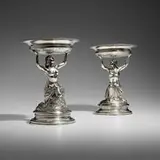 Hancocks & Co., Victorian figural compotes, pair