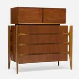 William Hinn, Swedish Guild Collection cabinet with hutch