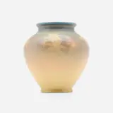 Rare Yellow Vellum vase with jasmine flowers by Lenore Asbury for Rookwood Pottery, sold May 2025