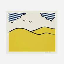 Guild Hall East Hampton poster by Roy Lichtenstein, 1980, screenprint on paper, sold Feb 2016
