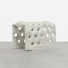 prototype Concrete Bench by Tejo Remy & Rene Veenhuizen, 2012, poured concrete, sold Feb 2016