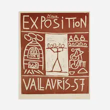 Pablo Picasso, Exposition Vallauris, 1957, linocut on wove paper