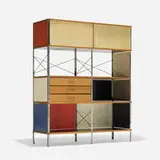ESU 400-C by Charles and Ray Eames, 1950, lacquered masonite, birch, zinc-plated steel, mirror, chrome-plated steel, sold Feb 2016