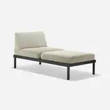 attribution Hendrik Van Keppel and Green, chaise, c. 1960, enameled steel, upholstery